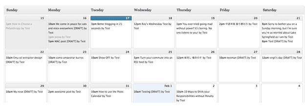A WordPress content calendar plugin