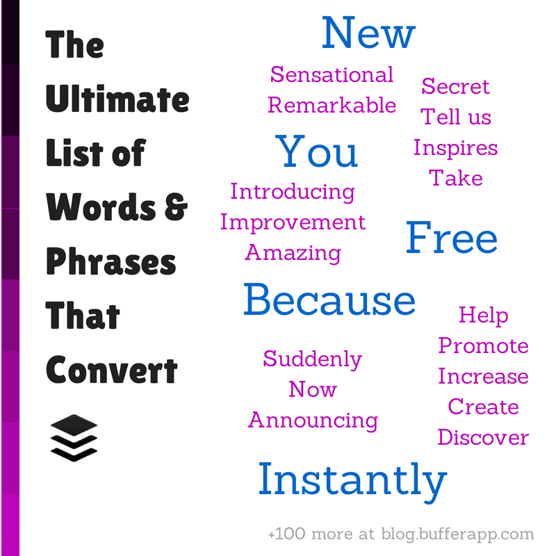 List Of Words That Convert - OMG