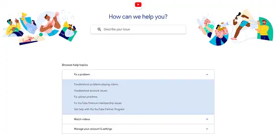 Image showing an example from YouTube