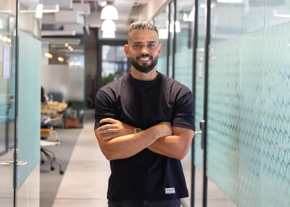 OMG co-founder Andrew Raso at the opening of the US office, 2020