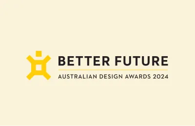 Better Future Australian Design Awards 2024 Gold badge recognising OMG in the Home and Living category