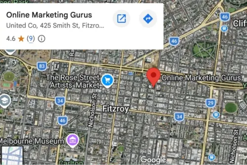OMG Melbourne office location map