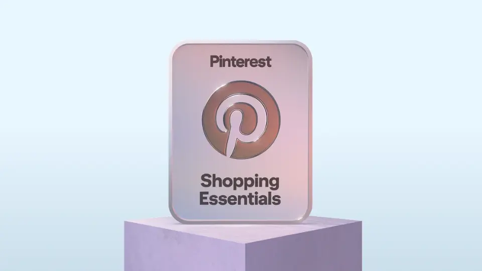 Pinterest Shopping Essentials graphic representing Pinterest guidance for running shopping promotions
